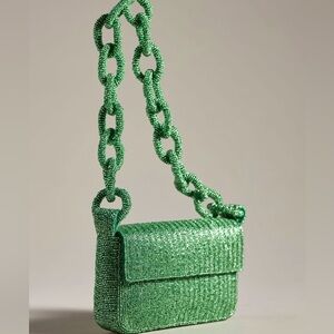 ANTHROPOLOGIE THE FIONA BEADED BAG: Chain Edition
